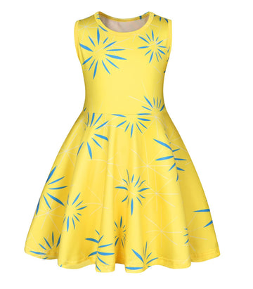 Henzworld Little Girls Joy Costume Dress Toddler Sleeveless Inside And Out Dress Up Skirt Birthday Party Dress Halloween Cosplay