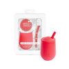 Ezpz Mini Cup + Straw Training System - 9 Months+ (Coral) - 100% Silicone Training Cup For Infants + Toddlers - Designed By A Pe