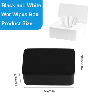 Qbxmy7 2Pcs Diaper Wipes Dispenser, Refillable Wipe Container, Wipe Container With Sealing Design Lid, Keep Wipes Fresh,Wet Wipe