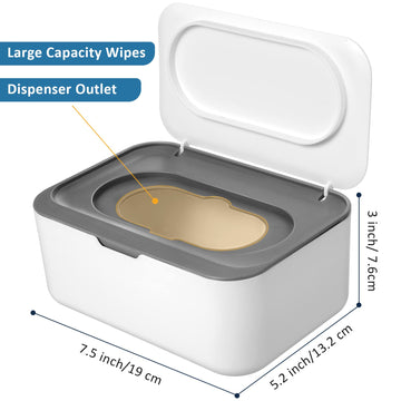 3 Pieces Baby Wipes Dispenser Wipes Case Baby Wipe Holder Container With Sealing Design Refillable Box Keeps Wipes Fresh Easy Op