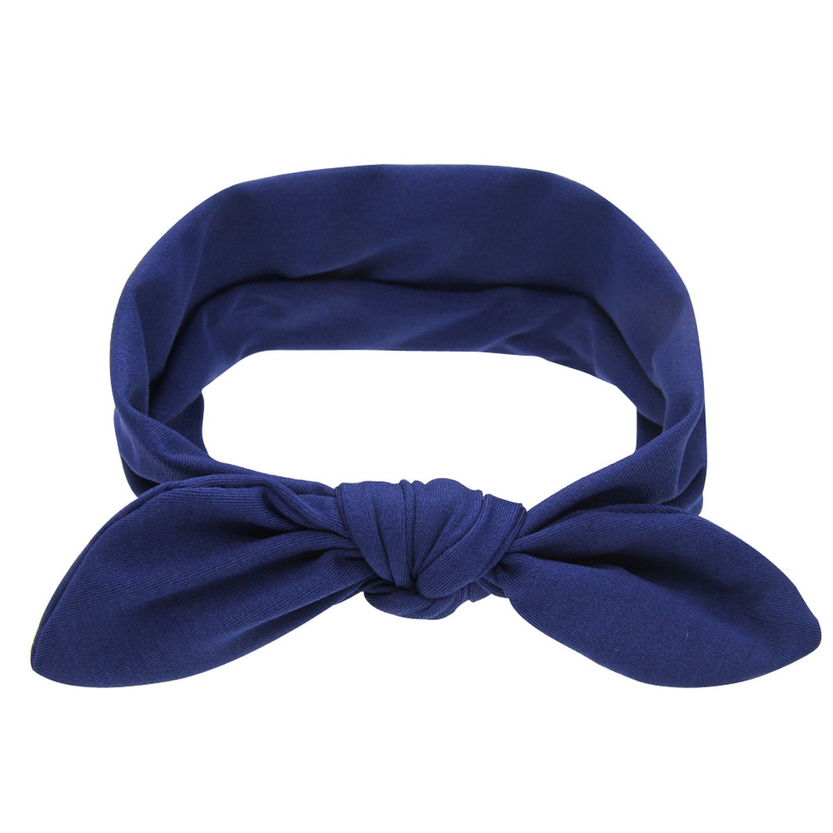 Koolgil Baby Girls Cute Toddler Bow Headbands Bowknot Rabbit Hairband Headwear for Daily Life Travel Photography (Navy Blue)