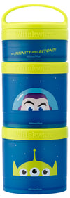 Whiskware Disney Pixar Stackable Polypropylene Snack Containers for Kids and Toddlers, 3 Stackable Snack Cups for School and Tra