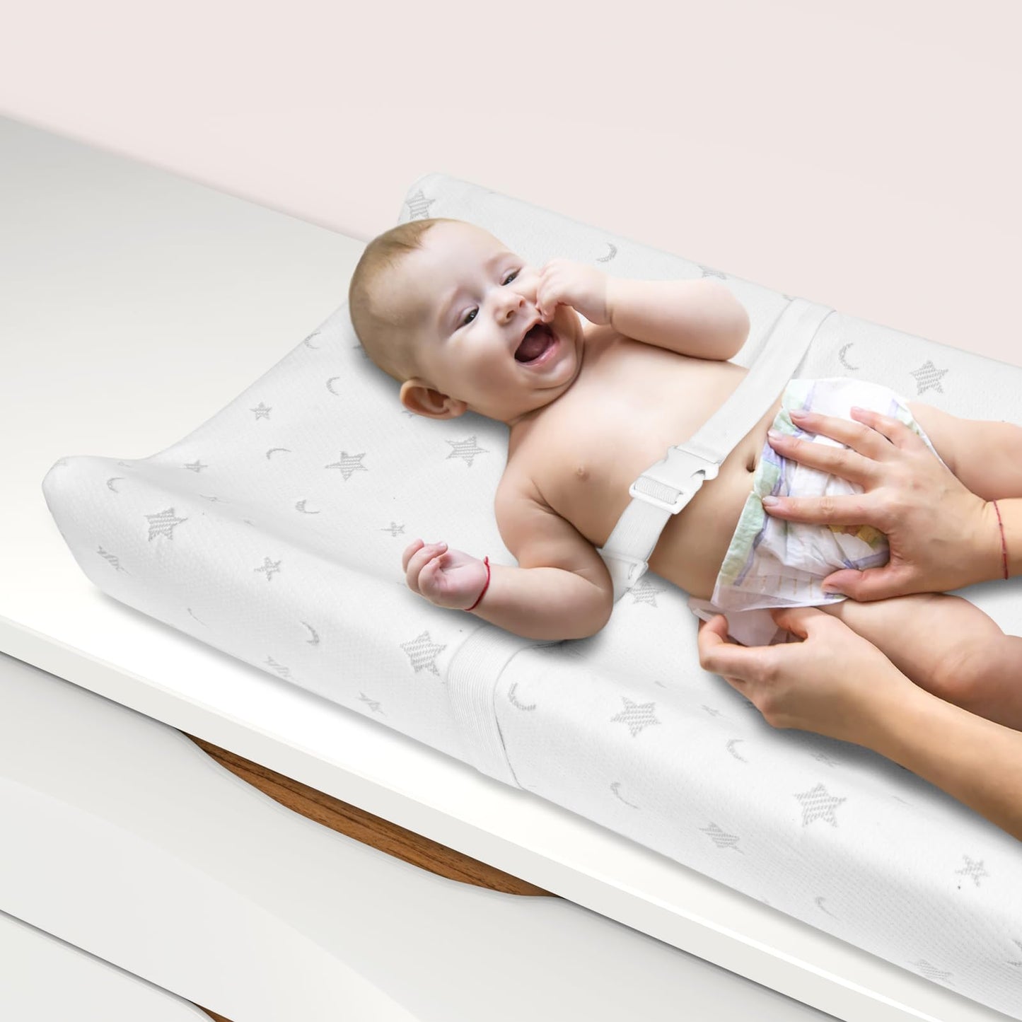 Beianpp Small Baby Changing Pad 29 X 15 For Dresser With Cover, Waterproof & Non-Slip, Mini Diaper Contoured Foam Changing Table