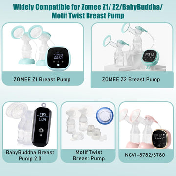 6Pcs Duckbill Valves And 4Pcs Silicone Diaphragm Compatible With Zomee Z1/Z2/Babybuddha/Ncvi 8782/8780/Motif Twist Breast Pump R