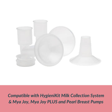 Ameda Customfit Breast Flanges Medium/Large | Includes (2) 30.5Mm Breast Pump Flanges & (2) 28.5Mm Flange Inserts | Fits Hygieni