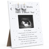 Sonogram Picture Frame Countdown Weeks For Dad - Pregnancy Announcements Ideas Sign - Standard 4'X3' Ultrasound Photo - Gender