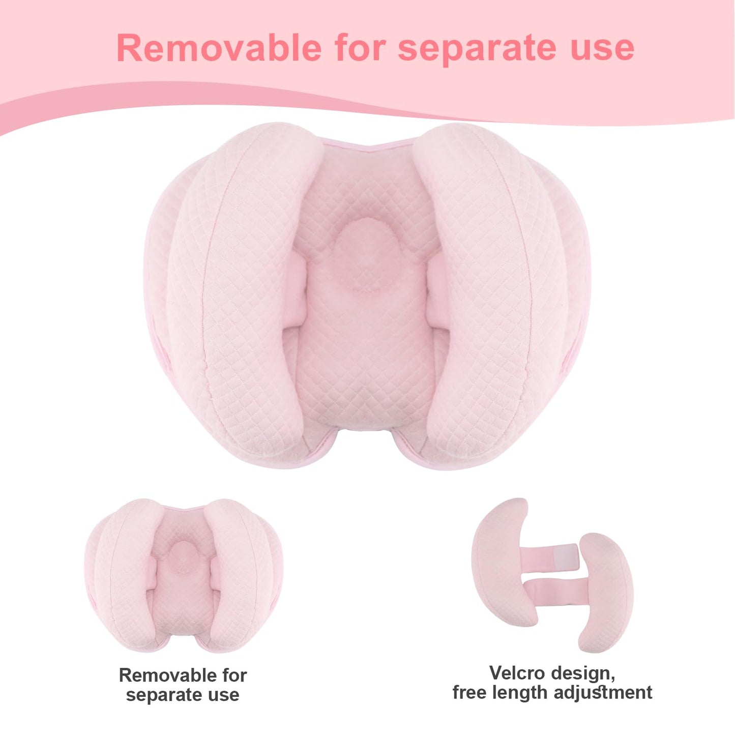 Kakiblin Baby Head Pillow, 2 In 1 Banana Neck Pillow For Baby, Babies Neck Pillow For Stroller Neck Support For Newborn, Adjusta