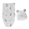 BNF Newborn Swaddle Wraps Hat Comfortable Swaddle Blanket for Newborn Girls Gifts Giraffe | Baby | Nursery Bedding | Sleeping Ba
