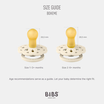 Bibs Pacifiers - Boheme Collection | Bpa-Free Baby Pacifier | Made In Denmark | Set Of 2 Dark Oak/Blush Color Premium Soothers |