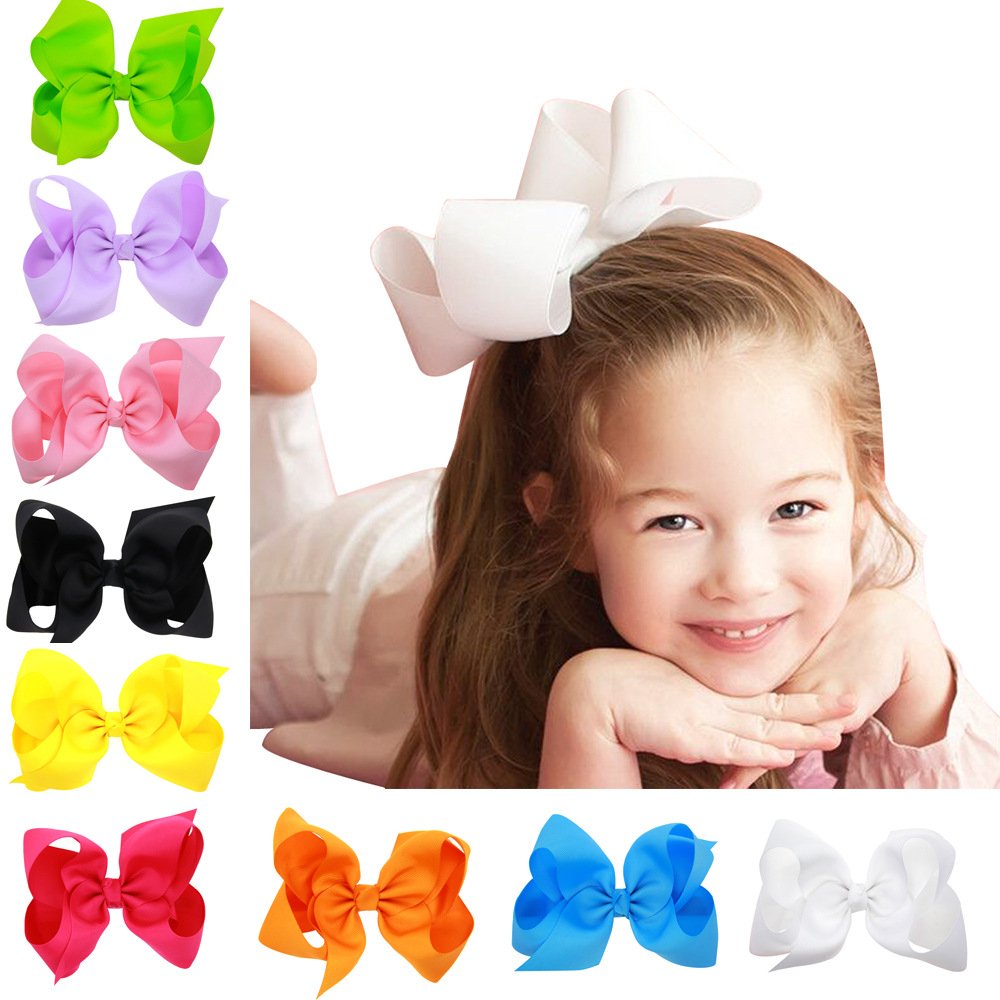 Ld Dress 6' Hair Bows Tiny Boutique Alligator Hairpins Accessories (Brown)