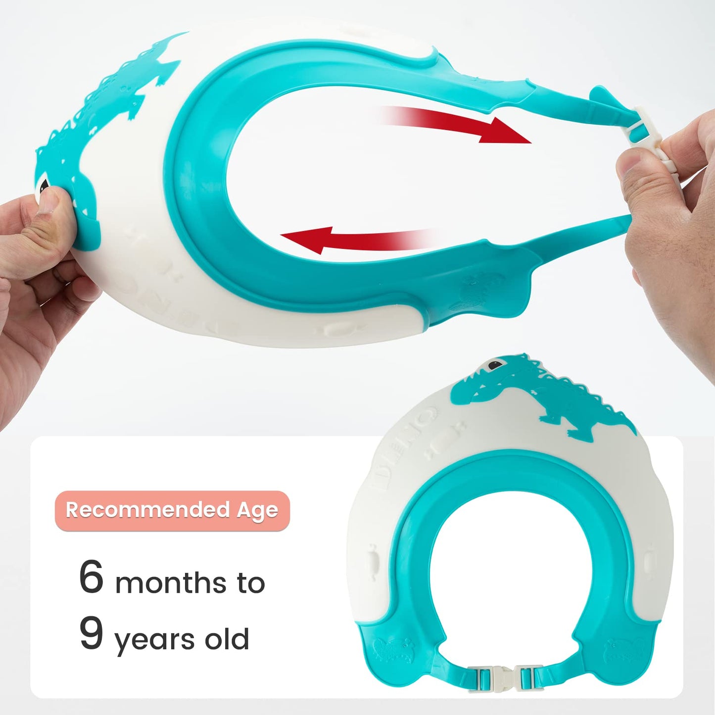 Funupup Baby Shower Cap For Kids, Baby Bath Shampoo Visor Cap Hair Washing Shield Adjustable Silicone Bath Hat For Toddler Girls
