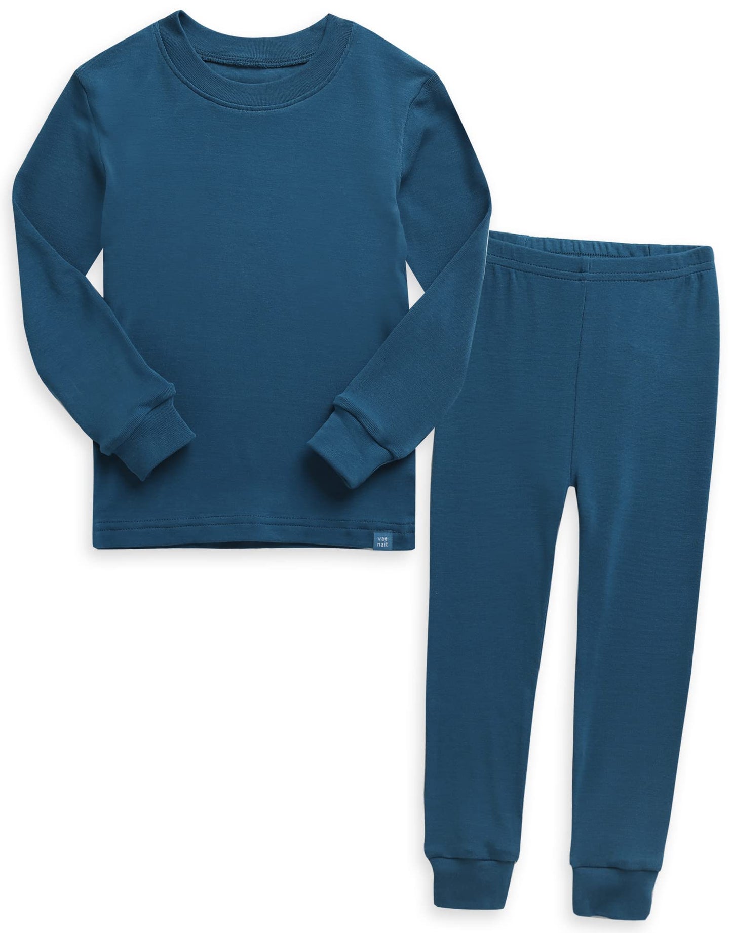 Vaenait Baby Kids Long Sleeve Sleepwear Pajamas 2Pcs Set Modal Peacockblue L