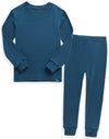 Vaenait Baby Kids Long Sleeve Sleepwear Pajamas 2Pcs Set Modal Peacockblue M
