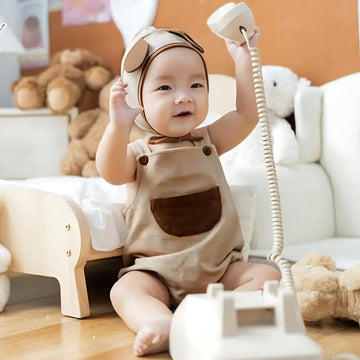 Agqt Infant Babys Bear Costume 1St Halloween Animal Costume One Piece Romper Overalls With Bear Hat Size 6-12 Months(73)