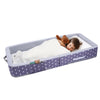 Mooedcoe Foldable Toddler Floor Bed with Sides, Folding Toddler Bed for Travel Kid Foam Sleeping Cot for Children 18M - 5yr Old