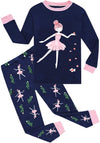 Girls Pajamas Set Toddler Dancing Girls Pjs 100% Cotton Long Sleeve Kids Sleepwear Sets Size 7