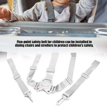 Estink 5 Point Harness Seat Belt, Adjustable Children Safety Belt Full 5 Point Seat Safety Belt Universal Pushchair Stroller Pro