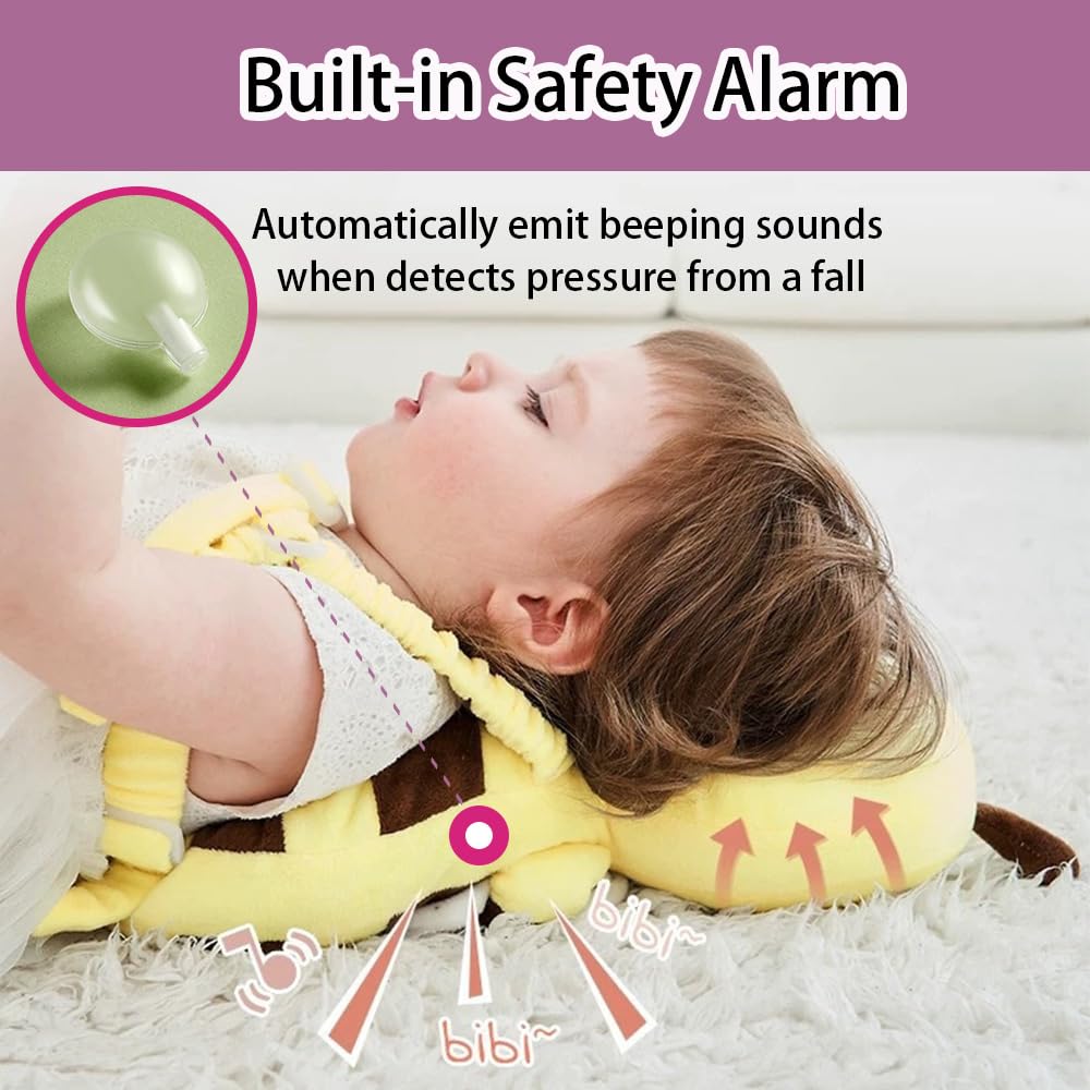 Raelitego Toddler Baby Protection Backpack Wear, Head Protector Pad Safety Cushion For Falling Crawling And Walking, Crawling Ba