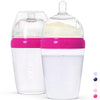 Inttero 9Oz Formula Dispenser Anti-Colic Baby Bottles - 2 Pack/Medium Flow (Modern Pink) - Everyday Baby Essential - Formula Bot