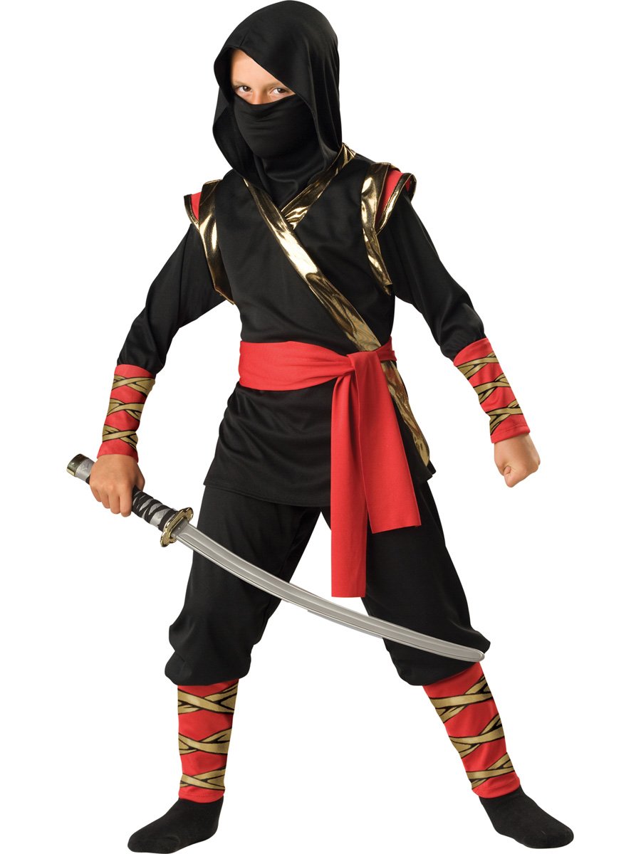 Incharacter Costumes, Llc Boys 2-7 Ninja Hoody Set, Black, Small