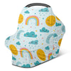 Baby Car Seat Stroller Covers Sun Moon Cloud Rainbow Nursing Cover Breastfeeding Scarf Soft Breathable Stretchy Coverage Carseat