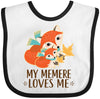 Inktastic My Memere Loves Me Fox Baby Bib White And Black 2Dbfc