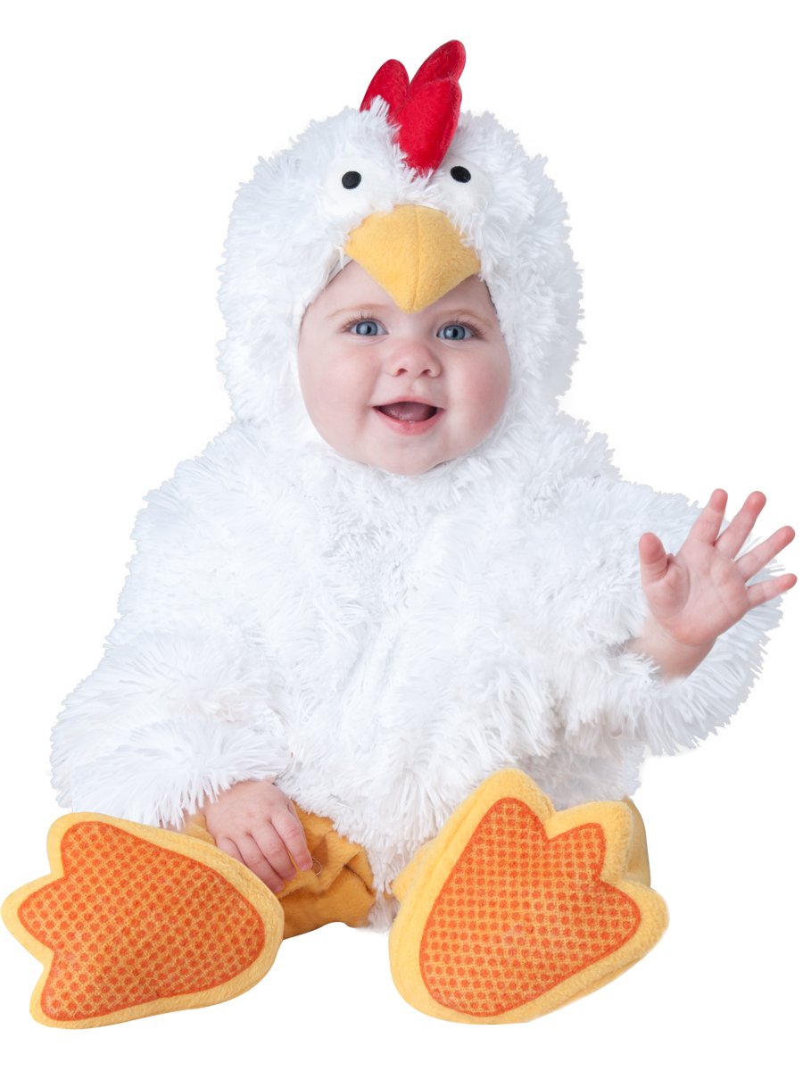 Fun World Baby Baby'S Cluckin' Cutie Chicken Infant And Toddler Costumes, White, X-Small Us