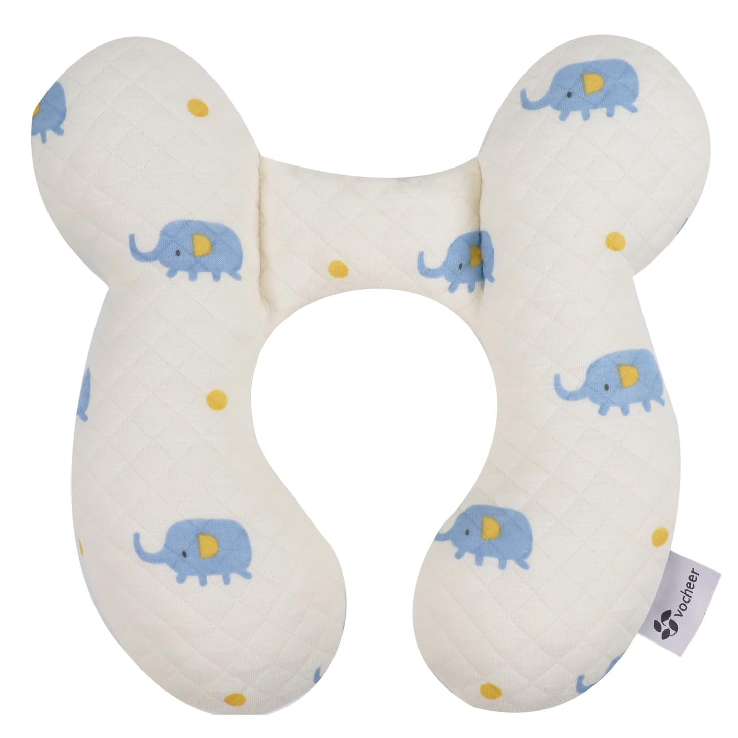 vocheer Baby Neck Pillow(Upgraded),Cotton, Baby Support Pillow, Car Seat Pillows for Newborn, Carseat Head and Body Support, Inf