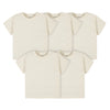 Gerber Baby Toddler 5-Pack Solid Short Sleeve T-Shirts Jersey 160 Gsm, Natural, 18 Months