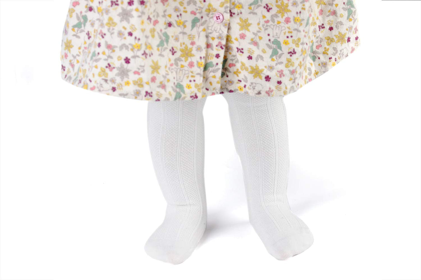 Epeius 3 Pair Pack Little Girls Uniform Knee High Socks Kids Boys Seamless Cotton Tube Ruffled Stockings For 3-5 Years,Black/Whi