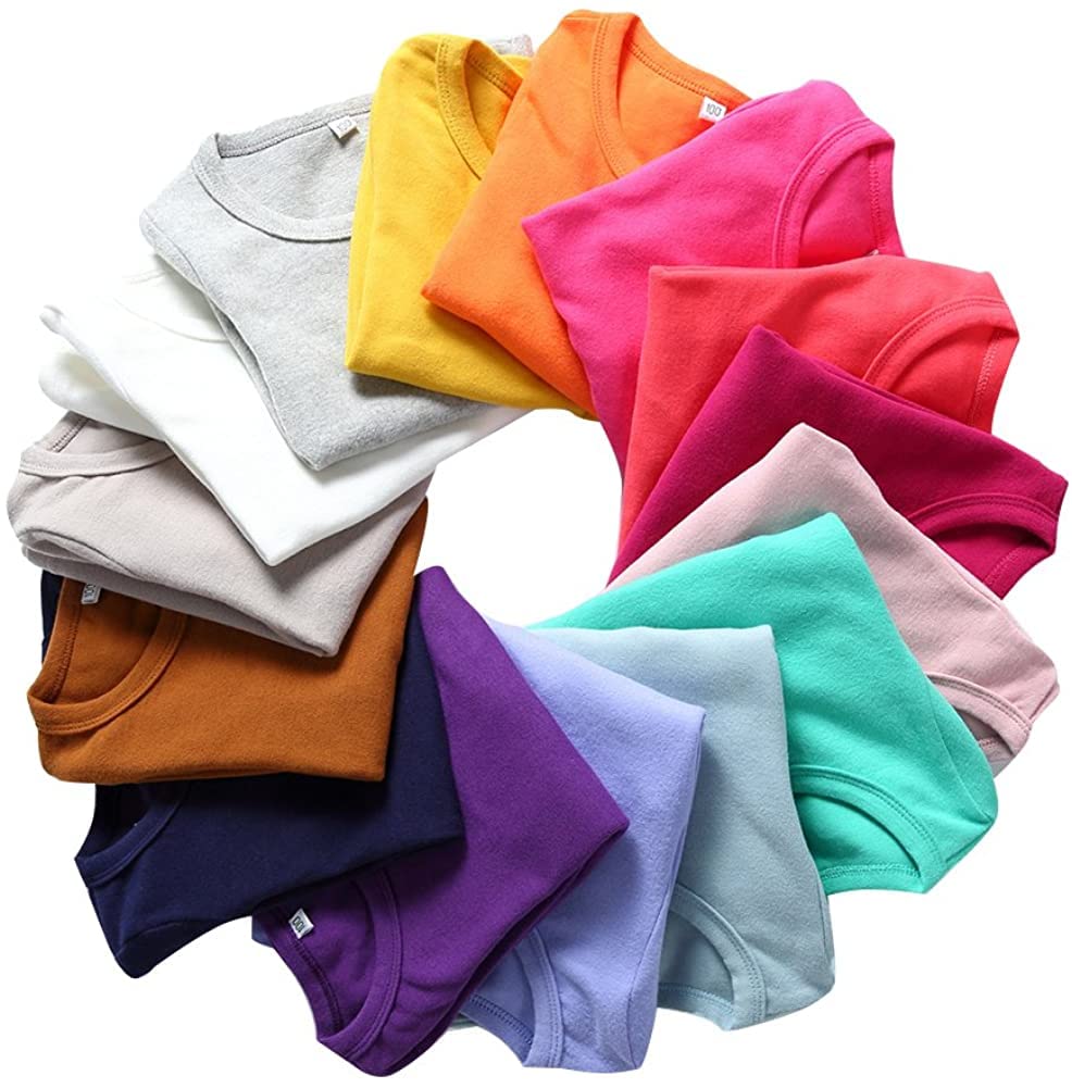 Kisbini Unisex Girls 100% Cotton Long Sleeve T-Shirt Top Tees Matcha 18 Months