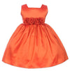 Sweet Kids Baby-Girls Slvless Dress Flw Waistband 12M Med Orange (Sk B3047)