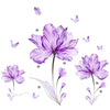 Purple Flower Butterfly Wall Stickers Removable Peel And Stick Murals Wall Decals For Living Room Bedroom Door Aisle Sofa Tv Bac