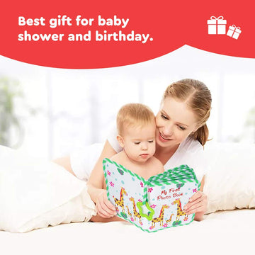 Auvcas Baby Photo Album, Green, 4X6 Inch, Soft Cloth Cover, Holds 4X6 Inch Photos