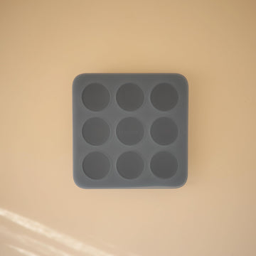 Mushie Silicone Baby Food Freezer Tray With Lid | 9 Cups X 1.5Oz | Bpa Free Storage Container (Tradewinds)