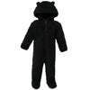 Hudson Baby Unisex Baby Fleece Sleep And Play, Black, 6-9 Months