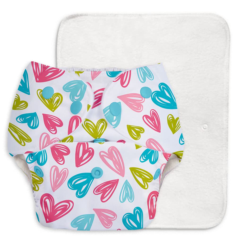 Superbottoms Basic Reusable Cloth Diaper With New Quick Dry Ultrathin Pads | 100% Cloth Freesize Diapers For Baby 03 Yrs |Stay