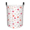 Pevtufa Red Coral And Scallop Seashell Foldable Laundry Basket Organizer,Fabric Clothes Toy Storage Basket Nursery Hamper Storag