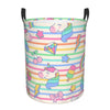 Pevtufa Cute Unicorn Foldable Laundry Basket Organizer,Fabric Clothes Toy Storage Basket Nursery Hamper Storage Bin For Househol