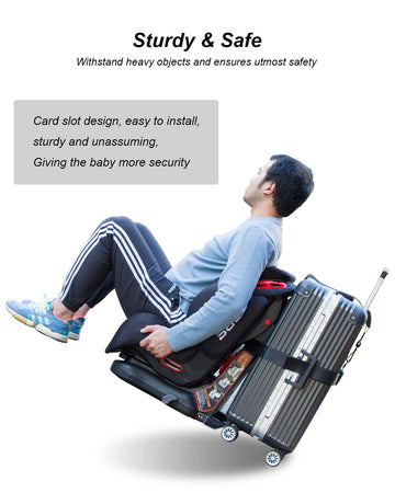 Mobearer Car Seat Travel Belt Adjustable Car Seat Travel Strap To Convert Kid Car Seat And Carry-On Luggage Into An Airport Car