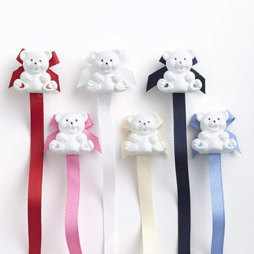 Baby Buddy Pacifier Clip Holder, Newborn Essential With Universal Fit For All Binky And Teether Brands, Ages 4+ Months, Blue + W
