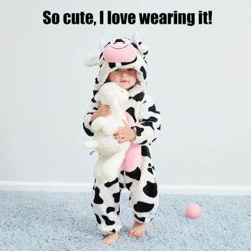 Abtshu Baby Cow Costume Toddler Halloween Dress Up Outfit 6-12 Months