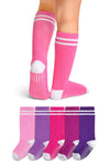 La Active Toddler Knee High Socks - 5 Pairs Of Soft, Non-Slip Long Socks For Boys And Girls - Stripes Multicolor - 7-9 Years