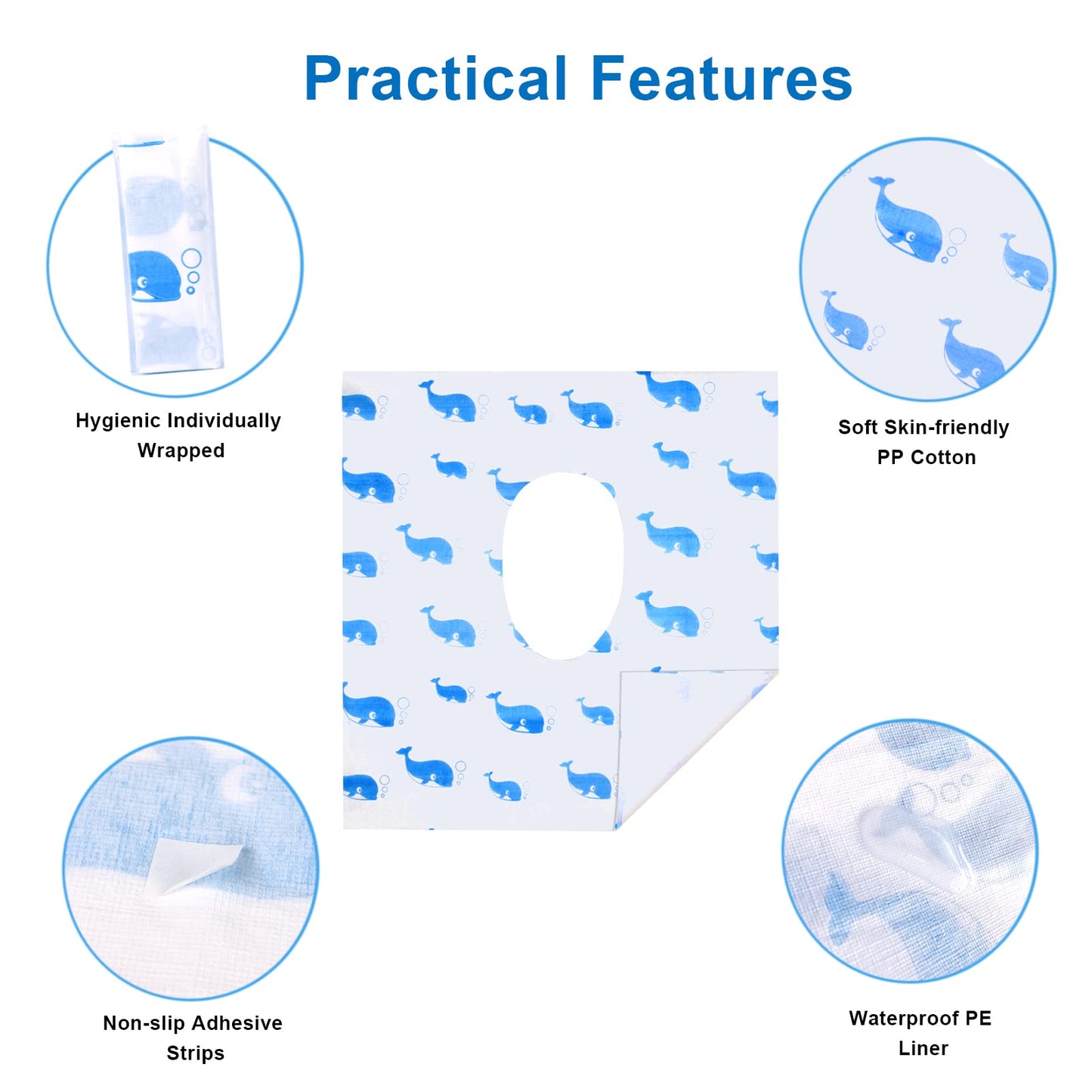 20 Pack Toilet Seat Covers Disposable, Extra Large Disposable Toilet Seat Covers For Adults, Individually Wrapped Potty Training