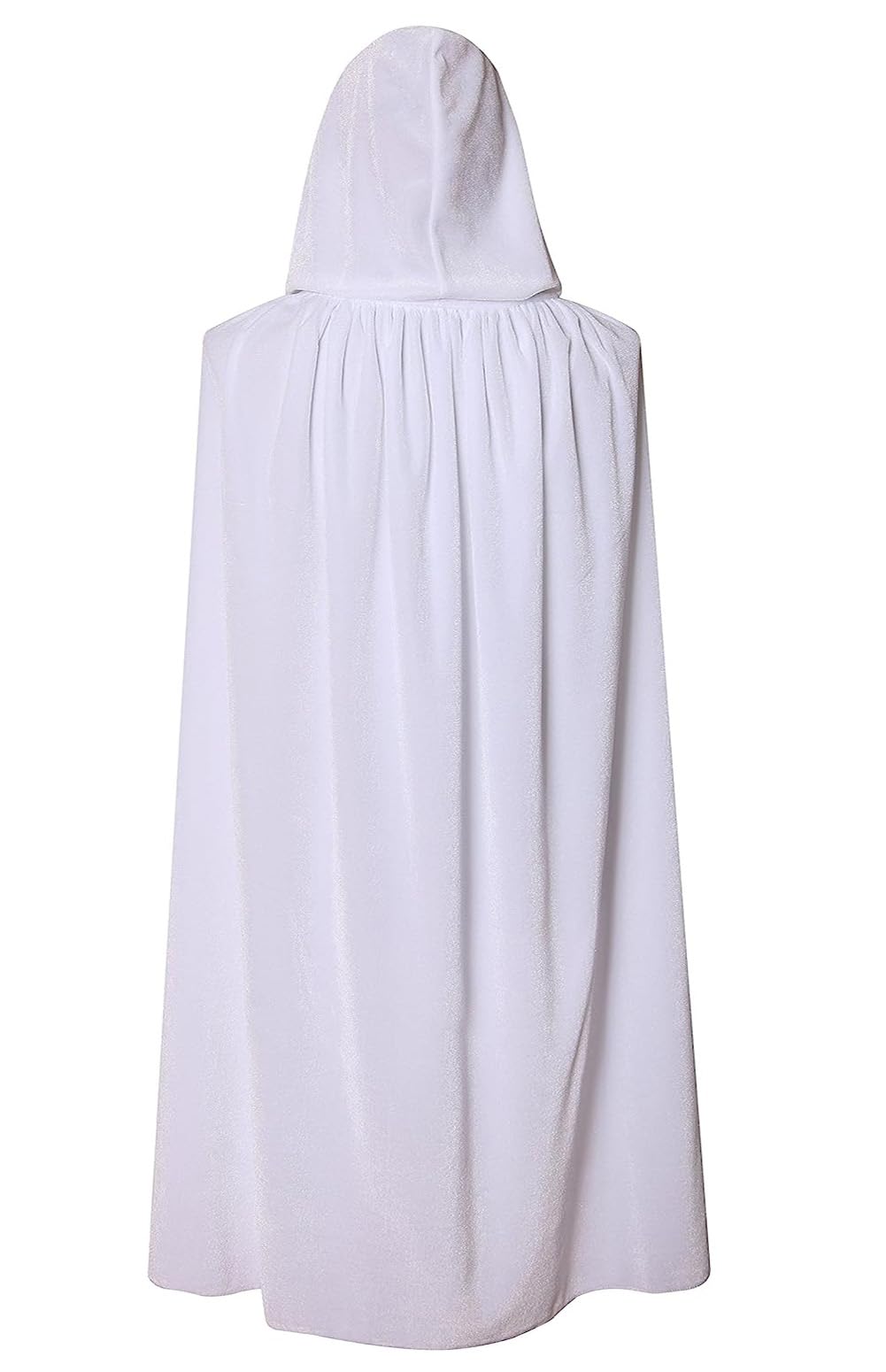 Ourlore Kids Velvet Cape Cloak With Hood Unisex-Child Cosplay Halloween Christmas Costume (White, 100Cm/39.4Inch)