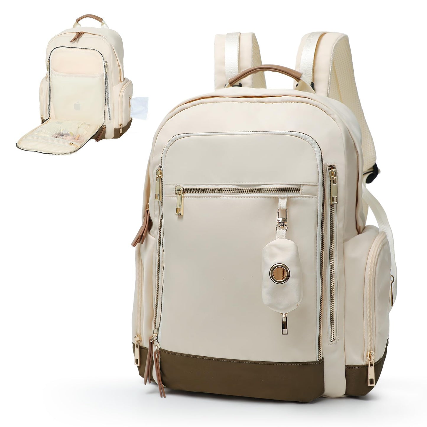 miss fong Diaper Bag Backpack - Baby Diaper Bag Mommy Bag Diaper Backpack with 16 Pockets Large Capacity Travel Diaper Bag Baby