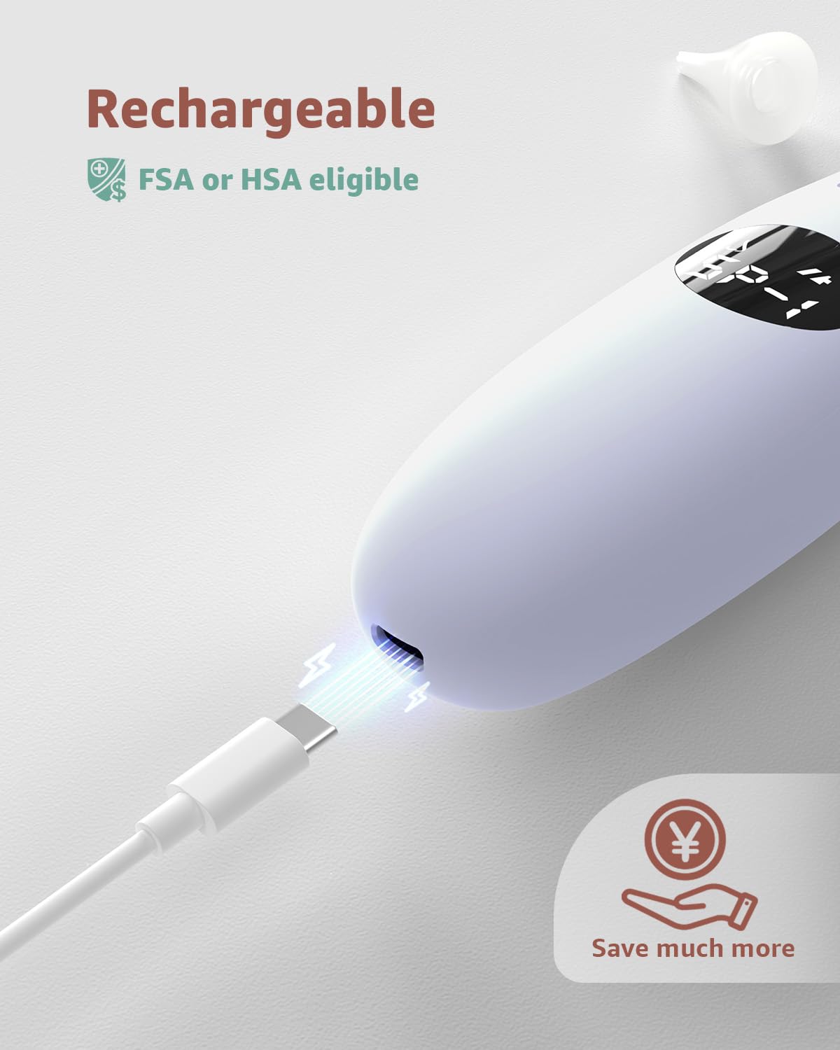 Grownsy Nasal Aspirator For Baby | Baby Nose Sucker | Electric Nose Suction For Toddler, Ergonomic Booger Sucker With 3 Silicone