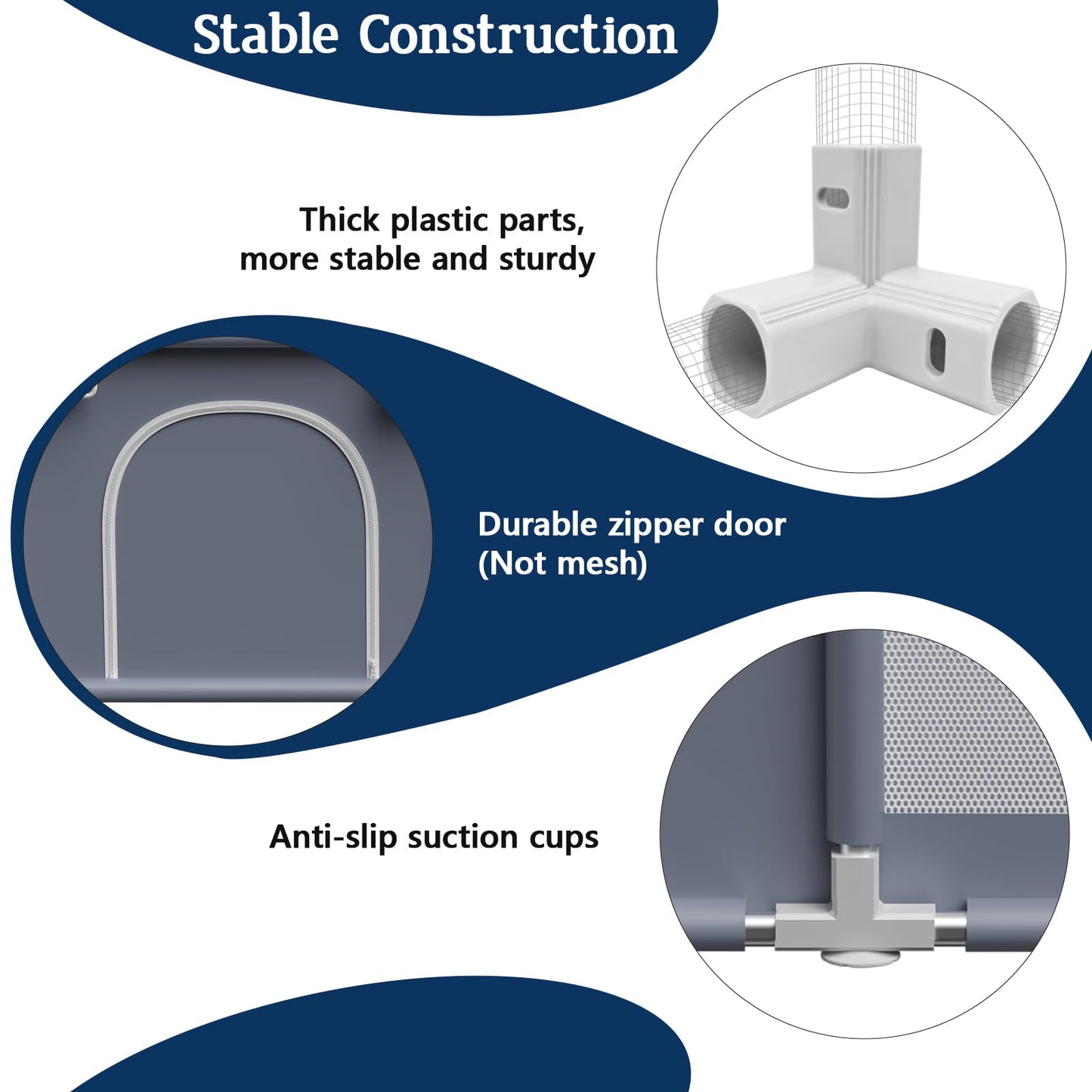 Baby Playpen With Mat, 50X50 Inch Playpen With Mat Waterproof For Babies And Toddlers Play Pen Playards Safety Gate Fence Active