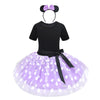 Dressy Daisy Toddler Girl Costume Polka Dots Fancy Dress Up With Headband Birthday Party 2-3T Purple 261