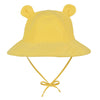 Zando Baby Sun Hat Bucket Hat Wide Brim Beach Caps Toddler Hats For Boys With Bear Ears Infant Summer Hat For Girls Yellow 6-12M